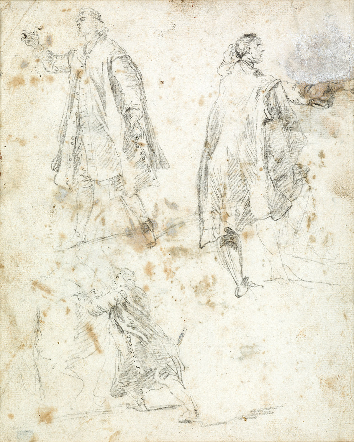 GIOVANNI PAOLO PANINI (Piacenza 1691-1765 Rome) Studies of Three Grooms.